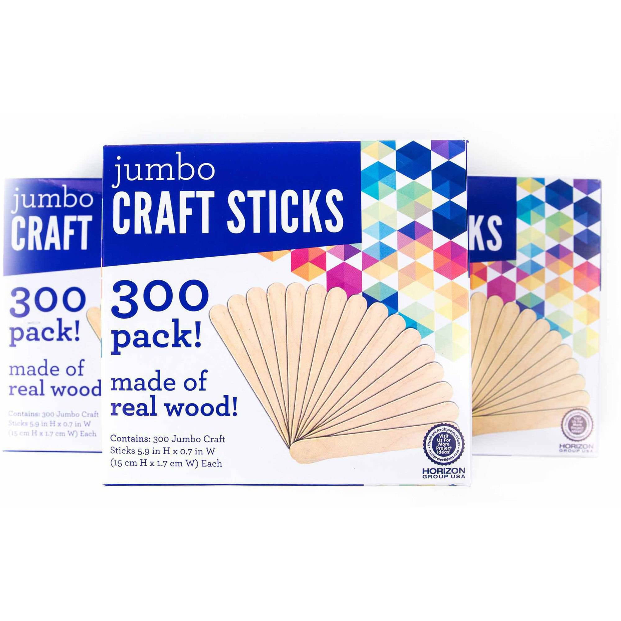 Jumbo Craft Sticks, 3PKS. 300ct. Each
