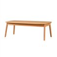 thumbnail image 3 of Table Basse en Bois Massif Style Fuseau Moderne pour Extérieur - Naturel, 3 of 5