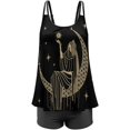thumbnail image 2 of Stylish Tankini Bathing Suits for Women, Tummy Control Two Piece Swimsuits Blouson Tank Tops with Boyshorts, 2 of 7