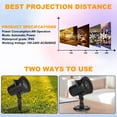 thumbnail image 6 of Eurhowing Outdoor Christmas LED Light Projector, 180° Rotating Snowflake Lights, IP65 Waterproof Projector Light for Yard Garden House Holiday Decor, 2 Pcs, 6 of 7