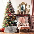 thumbnail image 2 of Sequins Christmas Tree Collar Round Fastener Tape Reusable Indoor Holiday Decoration Xmas Tree Ring Base Cover Party Supplies, 2 of 6
