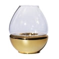 thumbnail image 1 of Portavelas de cristal, portavelas para decoración de mesa, decoración de bodas y cenas. Dorado, 1 of 9