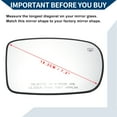 thumbnail image 5 of Mirror Glass Replacement W/ Backing Plate for Chrysler 200 300 for Dodge Charger 2011-2021 Right Side 1 Set, 5 of 6