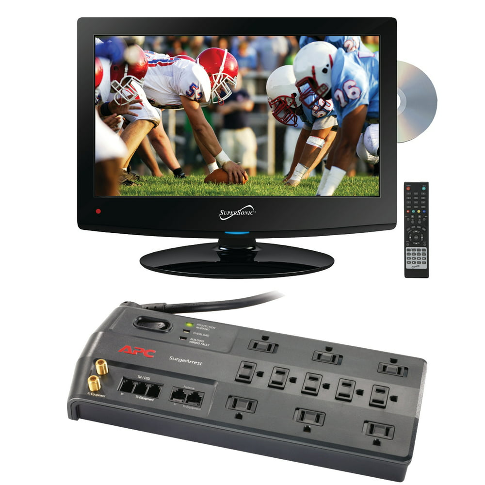 Supersonic SC-1512 15.6" 720p LED TV/DVD Combination, AC/DC Compatible Ac Dc Tv Dvd Combo For Rv