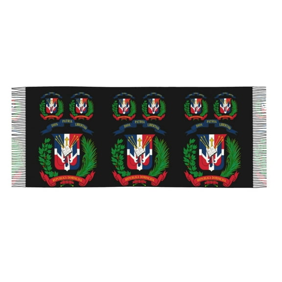Women Coat Of Arms Of The Dominican Republic Scarfs Large Warm Soft Shawls Wraps