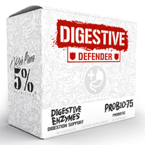 5% Nutrition Rich Piana | Probio-75 & Digestive Enzymes Digestion Supplement | Digestive Enzymes with Probiotics and Prebiotic Fiber 120 Gelatin Capsules (30 Svgs)
