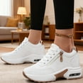 thumbnail image 2 of Women's Platform Sneakers Wedges  Lace Up Shoes Increase Fashion Sneakers for Womens Girls, 2 of 6