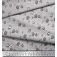 thumbnail image 2 of Soimoi Gray polyester Crepe Fabric Its Always Coffee Time Text Fabric Prints By Yard 42 Inch Wide, 2 of 3