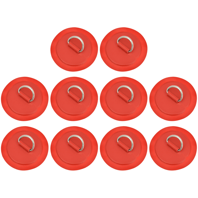 Parche Anillo en D 8 Cm PVC Con Forma Redonda para Paleta Tabla Surf () Rojo