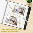 thumbnail image 4 of Bevtee 40 Pages Large Photo Album Self Adhesive 4x6 5x7 8x10 Scrapbook DIY Picture, with Pen and Plastic Board,Perfect for Moms, Families, Babies, and Weddings, Black, 13" x 12.6", 4 of 5