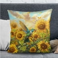 thumbnail image 2 of FOR U DESIGNS Hummingbird Sunflower Pattern 3 pcs RV Dinette Cushion Covers with Pillowcase, Elastic Camper Seat Covers Dinette Booth Comfortable Furniture Protector for RV Camper Car Bench, 2 of 8