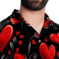 thumbnail image 5 of Valentine's Day Love Men's Short Sleeve Shirts with Spread Collar Tops, Casual Printed Poplin Shirt, Button Down Short Summer Beach Shirts - Unisex, 5 of 6