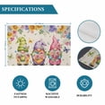 thumbnail image 6 of Watercolor Floral Gnomes Placemats Set of 12, Spring Garden Butterflies Beige Placemats for Dining Table, Place Mats for Kitchen Tabletop, Waterproof Wipeable Dining Table Mats Set, 6 of 9