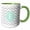 Green/White, variant on 3drose, Letter E Grey and White Chevron with Mint Monogram Personal Initial E, 11oz Two-tone Red Mug