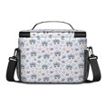 thumbnail image 3 of Unicorn and Flower White Pattern Insulated Lunch Box for Women Men, Medium Leakproof Cooler Bag with Adjustable Strap, 10"x6.7"x8", 3 of 6