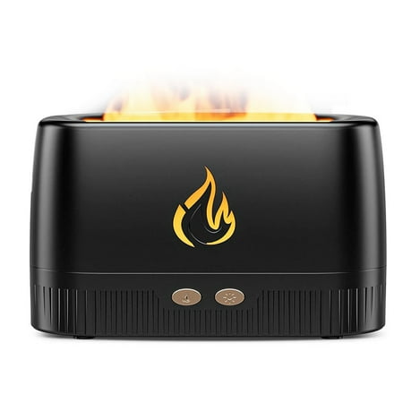 

Flame Diffuser Oil Diffuser Portable Essential Oil Diffusers Cool Mist Humidifier for Bedroom Home Office Yoga Gym Black
