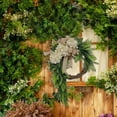 thumbnail image 3 of ProductWreath 1 - Farmhouse Floral Wreath For Wall with Hydrangea Hanging Ornament for Farmhouse Living Room Door - Decorative for Home, 3 of 5
