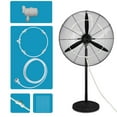 thumbnail image 1 of Fiudx Kit de Ventilador Nebulizador para Exteriores, Anillo Rociador de 40 Cm, Tubo de 300 Cm, Nebulizador de Agua Refrescante, Brisa de Patio, Sistema de Rociado de 4 Boquillas, Fácil Instalación, E, 1 of 1