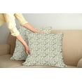 thumbnail image 2 of Ambesonne Floral Throw Pillow Cover 2 Pack, Blooming Spring Nature Theme, 16", Charcoal Grey Pale Green, 2 of 5