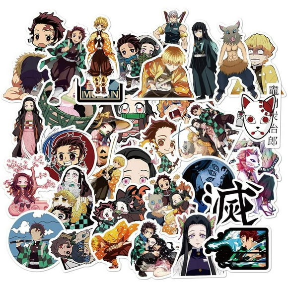 Demon Slayer Sticker Pack of Stickers Anime Demon Slayer Stickers for Laptops Hydro Flasks Water Bottles Luggage