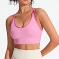 thumbnail image 2 of Workout Sports Bras for Women Wireless Double Shoulder Shockproof Yoga Activewear Solid Color 1 Pc, 2 of 7
