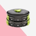 thumbnail image 5 of Ensemble de Cuisine Extérieure 10 Pcs 1-2 Personnes Kit de Camping (Poignée Verte), 5 of 5