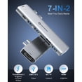 thumbnail image 3 of Adaptador Hub Usb C Macbook - Utechsmart 7 En 2 Macbook Pro/Air Accesorios Adaptador Multipuerto Con Puerto Thunderbolt 3 100W Pd 4K@30Hz 40Gbps 4K Hdmi 3*Usb3.0 Puerto De Datos Lector De Tarjetas Sd, 3 of 5