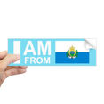 thumbnail image 1 of I Am From San Marino Rectangle Bumper Sticker Notebook Window Decal, 1 of 1