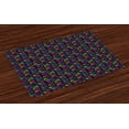 thumbnail image 1 of Ambesonne Colorful Place Mats Set of 4, Striped Triangle Shapes, Standard Size, Multicolor, 1 of 4
