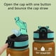 thumbnail image 4 of ¡De Vuelta Al Cole! Mtvxesu - Botella de Agua Motivacional con Marcador de Tiempo, 32 Oz, Apertura de Eyección Fácil de Apretar, Libre de Bpa, con Boca Ancha a Prueba de Fugas y Flujo Rápido de Agua, 4 of 7