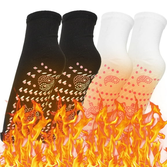 Milisten 2 Pairs Thermal Socks for Men and Women with Self Heating in