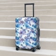 thumbnail image 6 of Hirioo Icy Blue Snowflakes for Elasticity Suitcase Cover (No luggage Included) Durable Luggage Protector Fits 18-32 Inch Luggage-Medium, 6 of 7