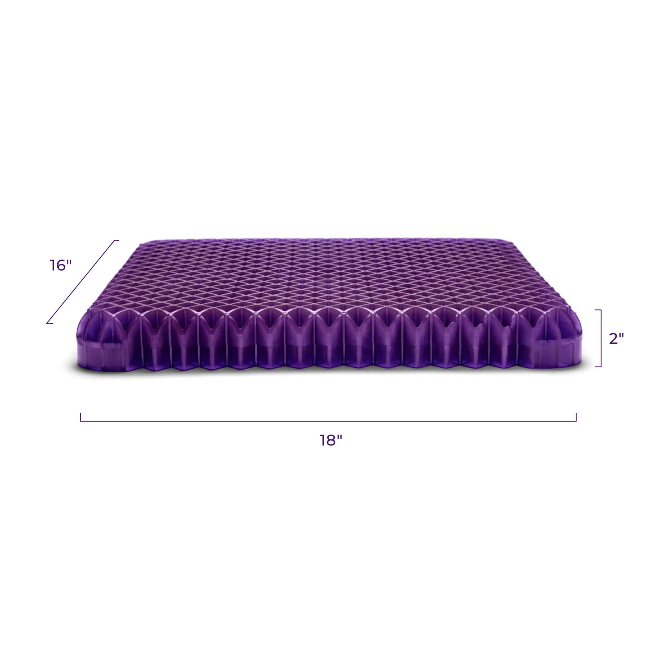 Purple Simply Seat Cushion 17.5“ x 15.75“, Pressure Reducing GelFlex Grid,  Ideal for Car Seats 