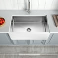 thumbnail image 4 of ANZZI Apollo Farmhouse Solid Surface 36 in. Kitchen Sink with Stainless Steel Interior in Matte White, 4 of 11