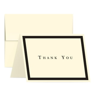 Kraft Wedding Thank You Greeting Cards with Brown Envelopes (4 x 6