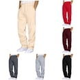 thumbnail image 2 of Dpytoraw Men's Solid Color Drawstring Straight Leg Pants Casual Sports Business Trousers Gray L, 2 of 5