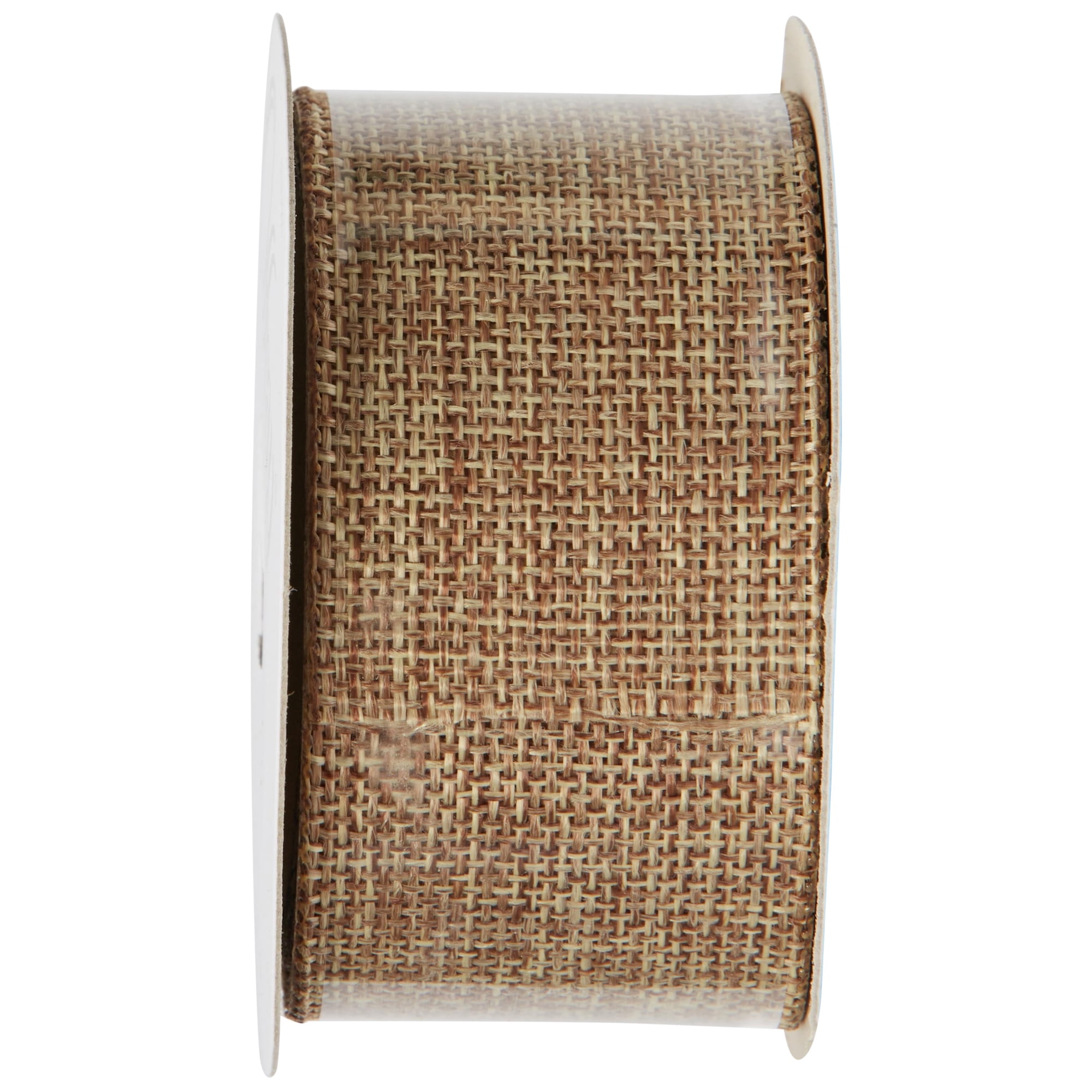 May Arts Wired Burlap Ribbon 2-1/2X10yd-Natural