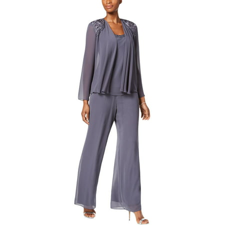 SLNY - SLNY Womens Embellished 3PC Pant Suit - Walmart.com
