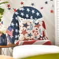 thumbnail image 4 of Sm:)e Flower Stars 4th of July Throw Pillow Cover 18x18 Inch Set of 4, Polyester Patriotic Outdoor Pillow Case for Sofa Couch, 4 of 6