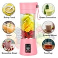 thumbnail image 2 of YouLoveIt Mini Juicer Cup 380ML Personal Blender Travel Fruit Juicer Mixer Cup Small Electric Safety Individual Blender Baby Food Mixing Machince with Updated 6 Blades, 2 of 8
