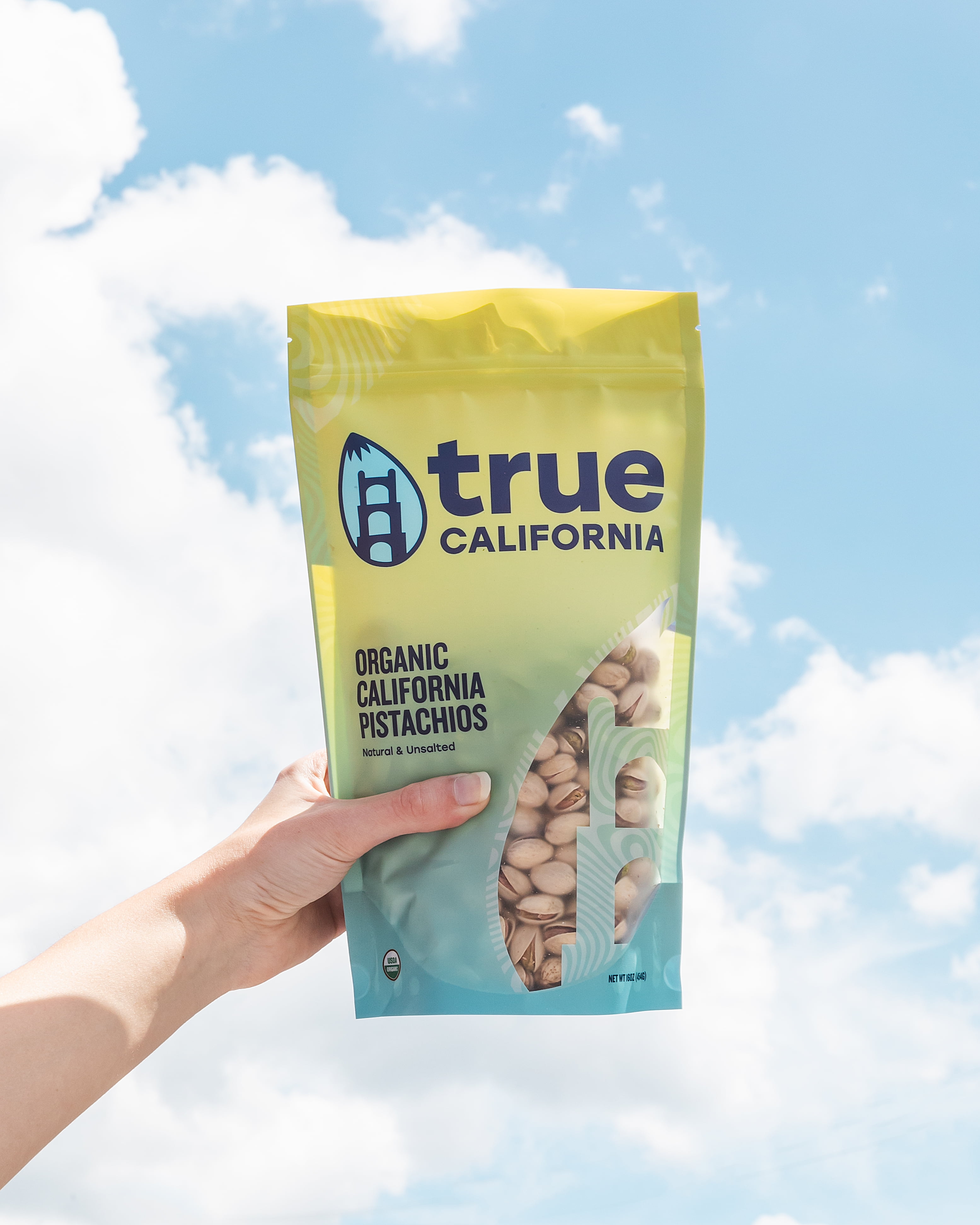 True California Organic American Pistachios, Natural, Raw, & Unsalted, In Shell (1 LB x 2 Packs)