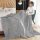 thumbnail image 3 of Extra Plaid Blanket, Plaid Fleece Blanket (grey And White, 120x200cm), 3 of 5