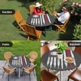 thumbnail image 4 of American Flag Round Tablecloth for 45-54 Inch Tables, Fitted Table Cover with Elastic Edge, Retro US Flag Baseball Stars Gray Waterproof Outdoor Table Cloth Protector for Patio Garden Dinner Picnic, 4 of 9