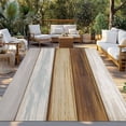 thumbnail image 2 of Vintage Brown Wood Outdoor Rug for Patio/Deck/Porch, Non-Slip Large Area Rug 5 x 8 Ft, Farmhouse Wooden Plank Rustic Indoor Outdoor Rugs Washable Area Rugs, Reversible Camping Rug Carpet Runner, 2 of 8