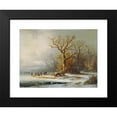 thumbnail image 2 of Remigius Adrianus van Haanen 24x19 Black Modern Framed Museum Art Print Titled - Winter Landscape (1853), 2 of 5