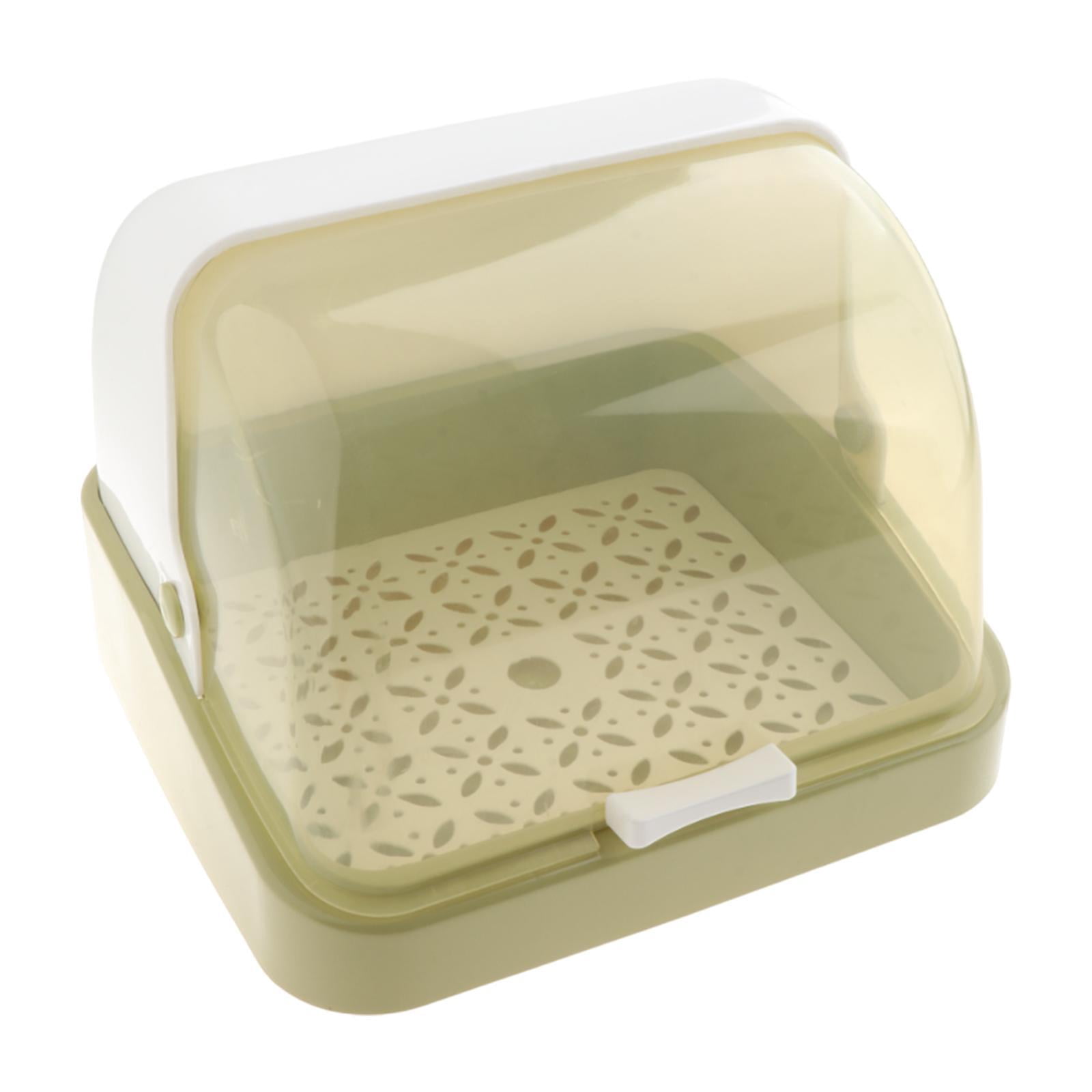 Baoblaze Bottle Drying Rack Dustproof Drain Tray Storage Box for Bowl Chopsticks Dish green