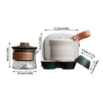 thumbnail image 3 of Portable Tea Set Compact Teapot With Storage Design Tableware For Outdoor Camping And Indoor Use Made Of Glass Ceramic And Wood For Easy Brewing And Serving, 3 of 3