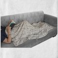 thumbnail image 6 of Diamond Soft Flannel Fleece Throw Blanket, Illustration of Geometric Gemstone Polygon Shape Outline Art Style, Cozy Plush for Indoor and Outdoor Use, 50" x 70", Eggshell Taupe, by Ambesonne, 6 of 6