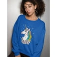 thumbnail image 2 of You Are The Rainbow Quote Sweatshirt Women -Image by Shutterstock, Female Large, 2 of 4