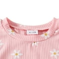 thumbnail image 6 of Pajamas for Kids Kids Baby Girls'summer Flower Printed Casual Short Sleeve Tops and Shorts Two Piece Pajamas Set Baby Girl Pajamas Light Pink 18 Months-24 Months, 6 of 6